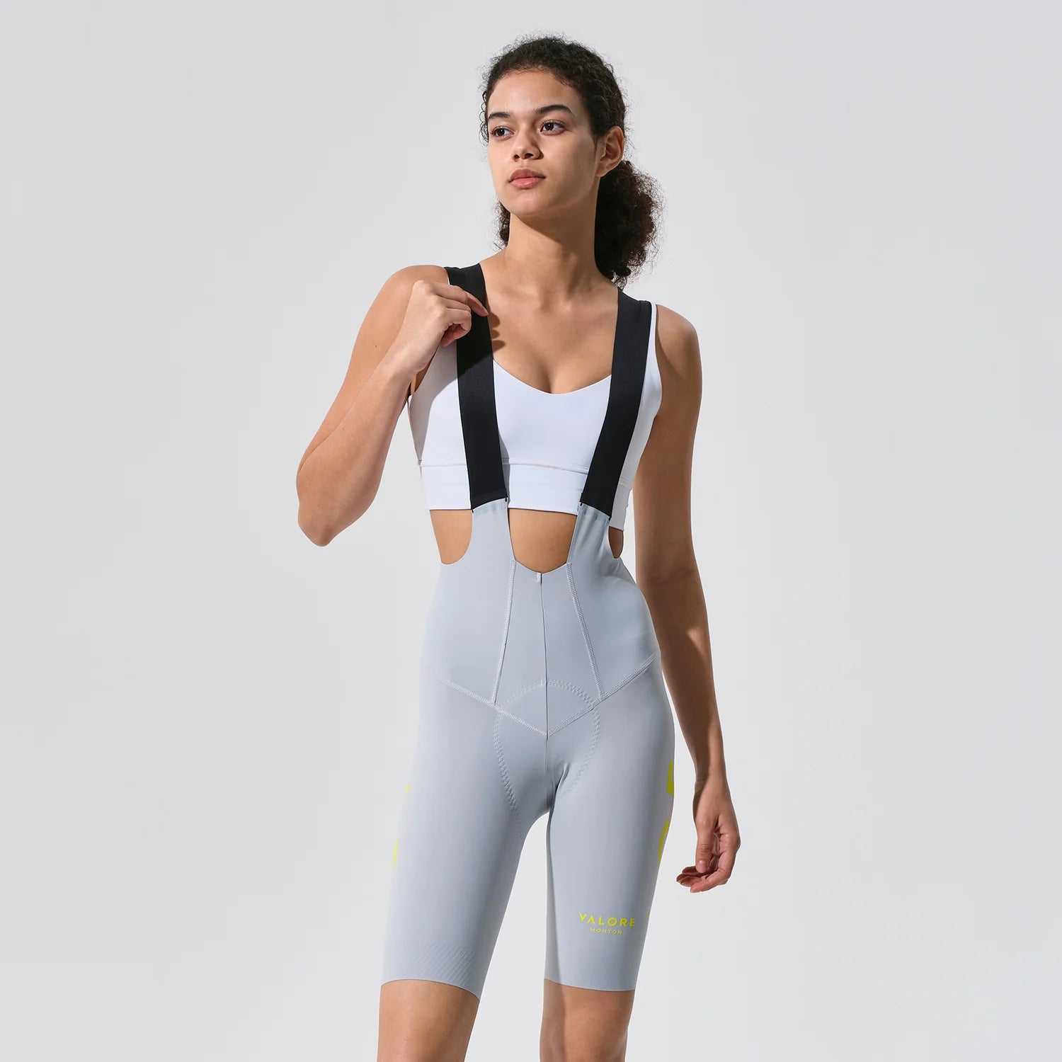 VALORE Womens Bib Shorts Nuova Luna Light Gray