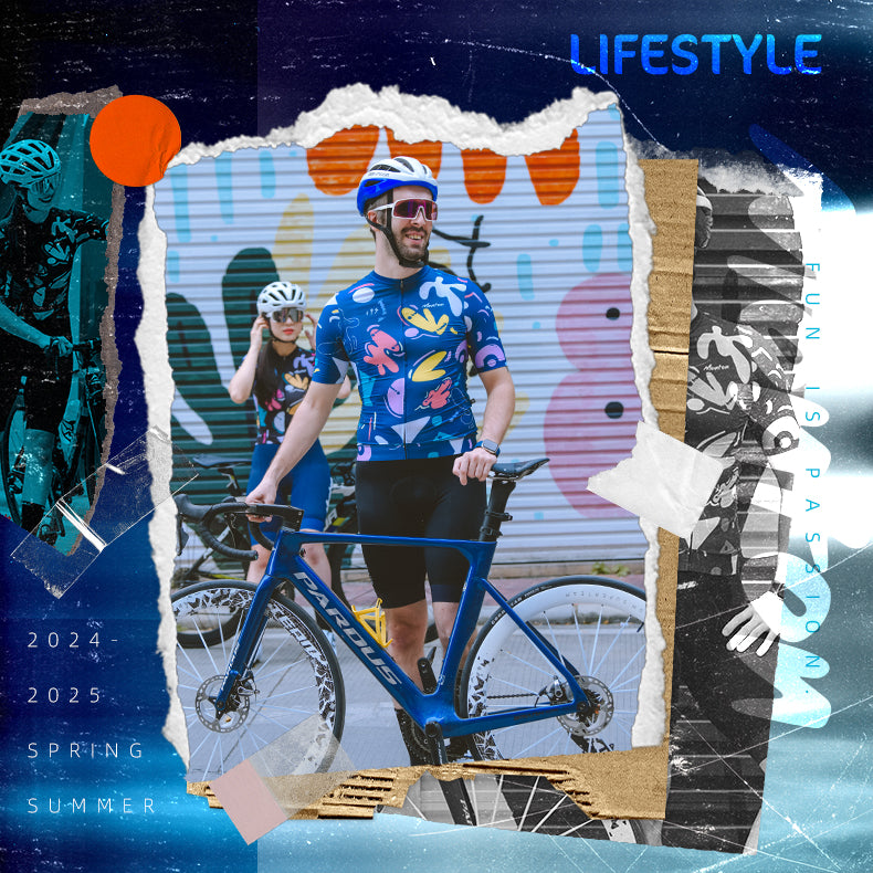 Lifestyle Mens Jersey Paint Shape Blue
