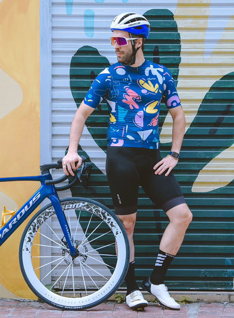 Lifestyle Mens Jersey Paint Shape Blue