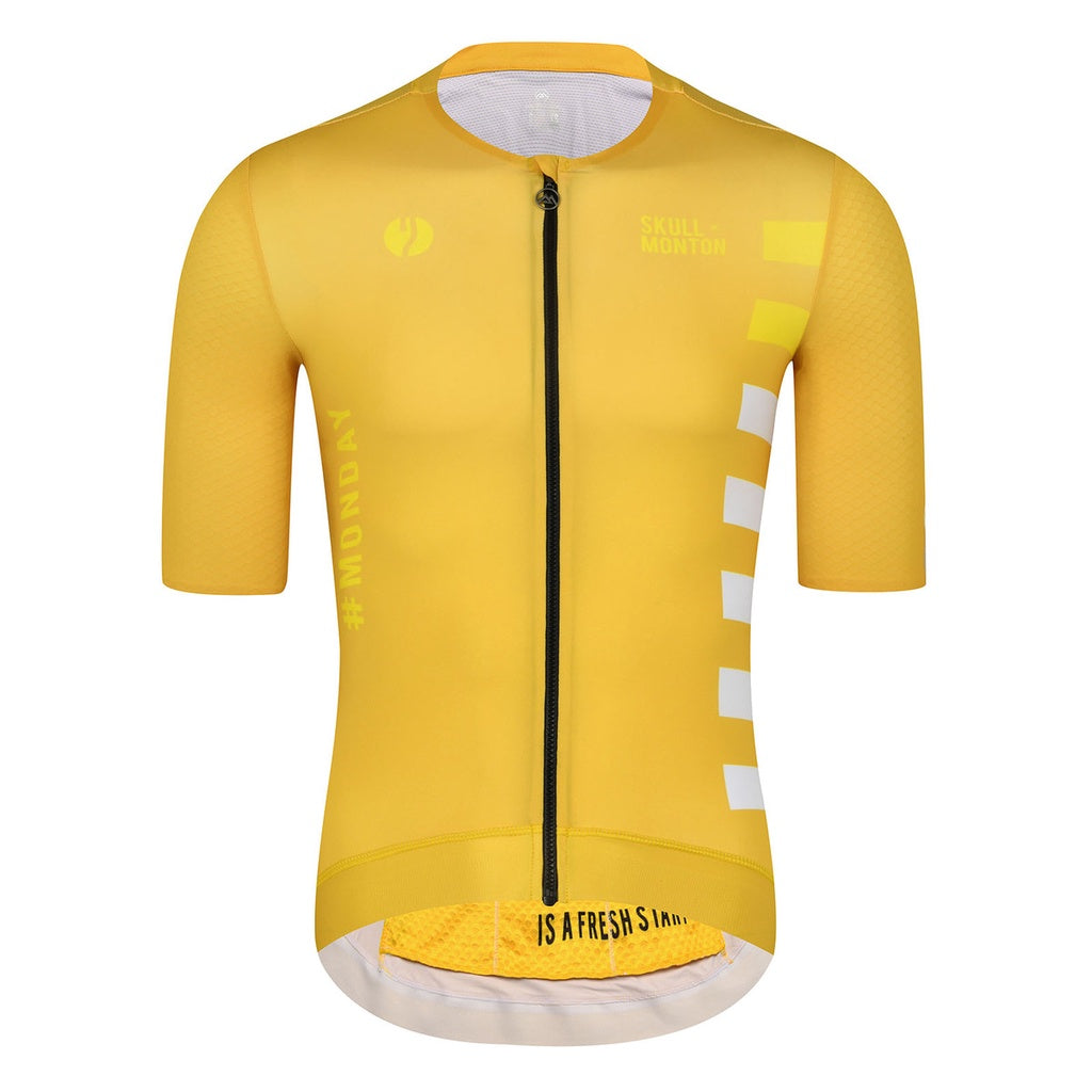 SKULL MONTON CYCLING JERSEY MENS MONDAY II YELLOW
