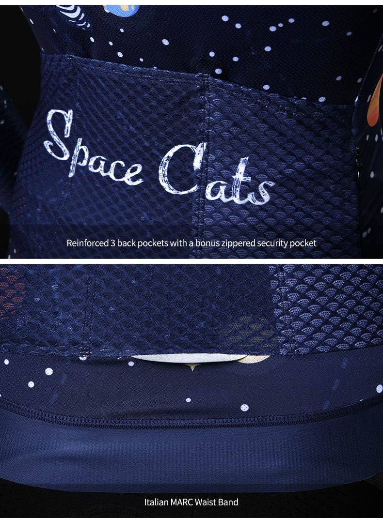Monton Mens Cycling Jersey Long Sleeve Space Cat