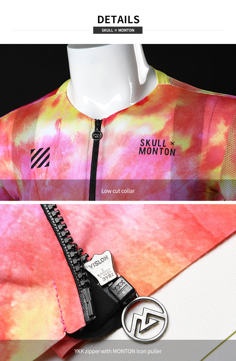 SKULL MONTON WOMENS LONG SLEEVE CYCLING JERSEY AUTUMNWARM