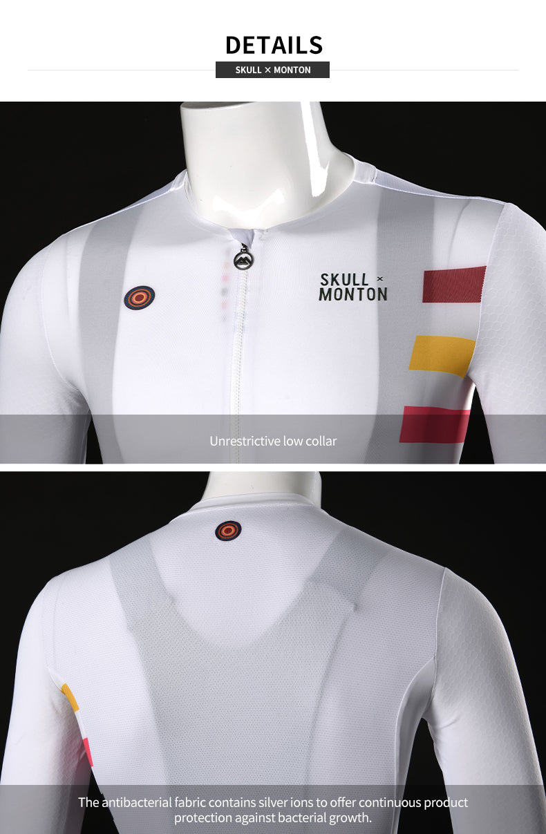 SKULL MONTON CYCLING JERSEY MENS HOLIDAY II WHITE