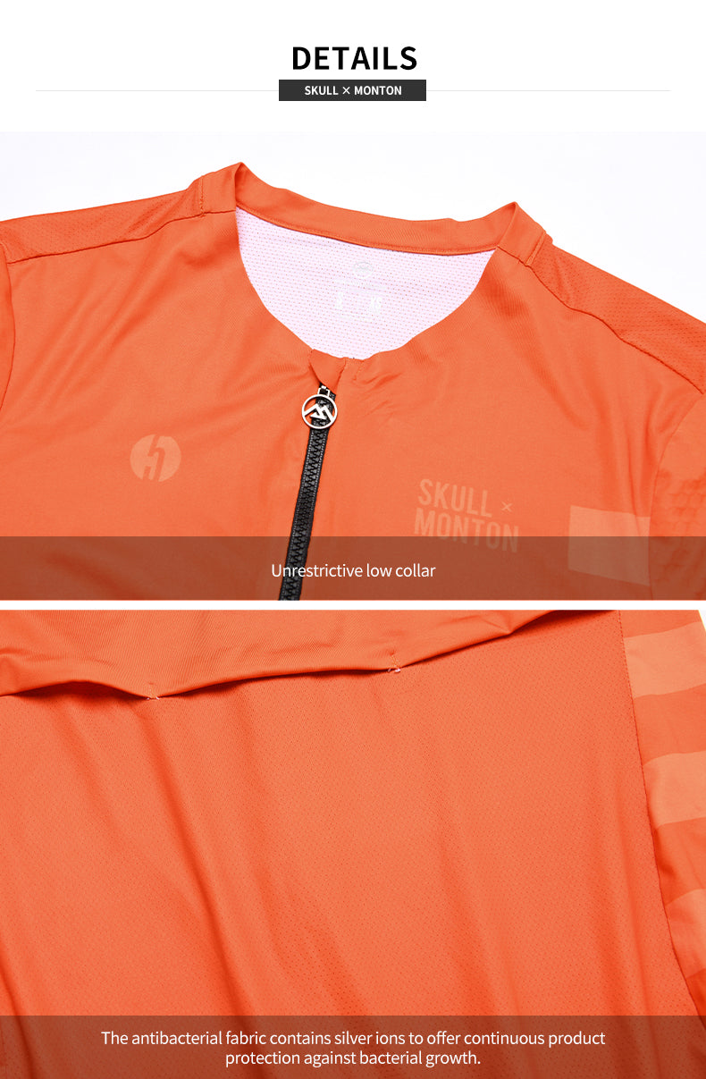 SKULL MONTON CYCLING JERSEY MENS THURSDAY II ORANGE