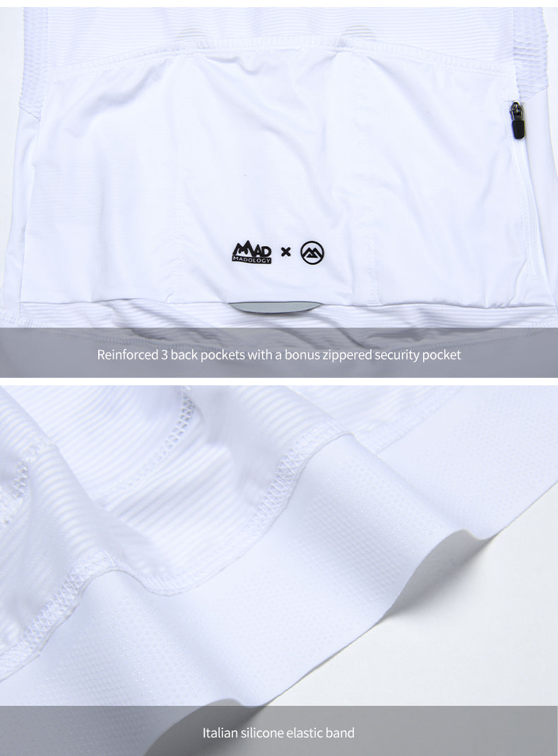 MENS SHORT SLEEVE CYCLING JERSEY URBAN ORANGE TIGER WHITE