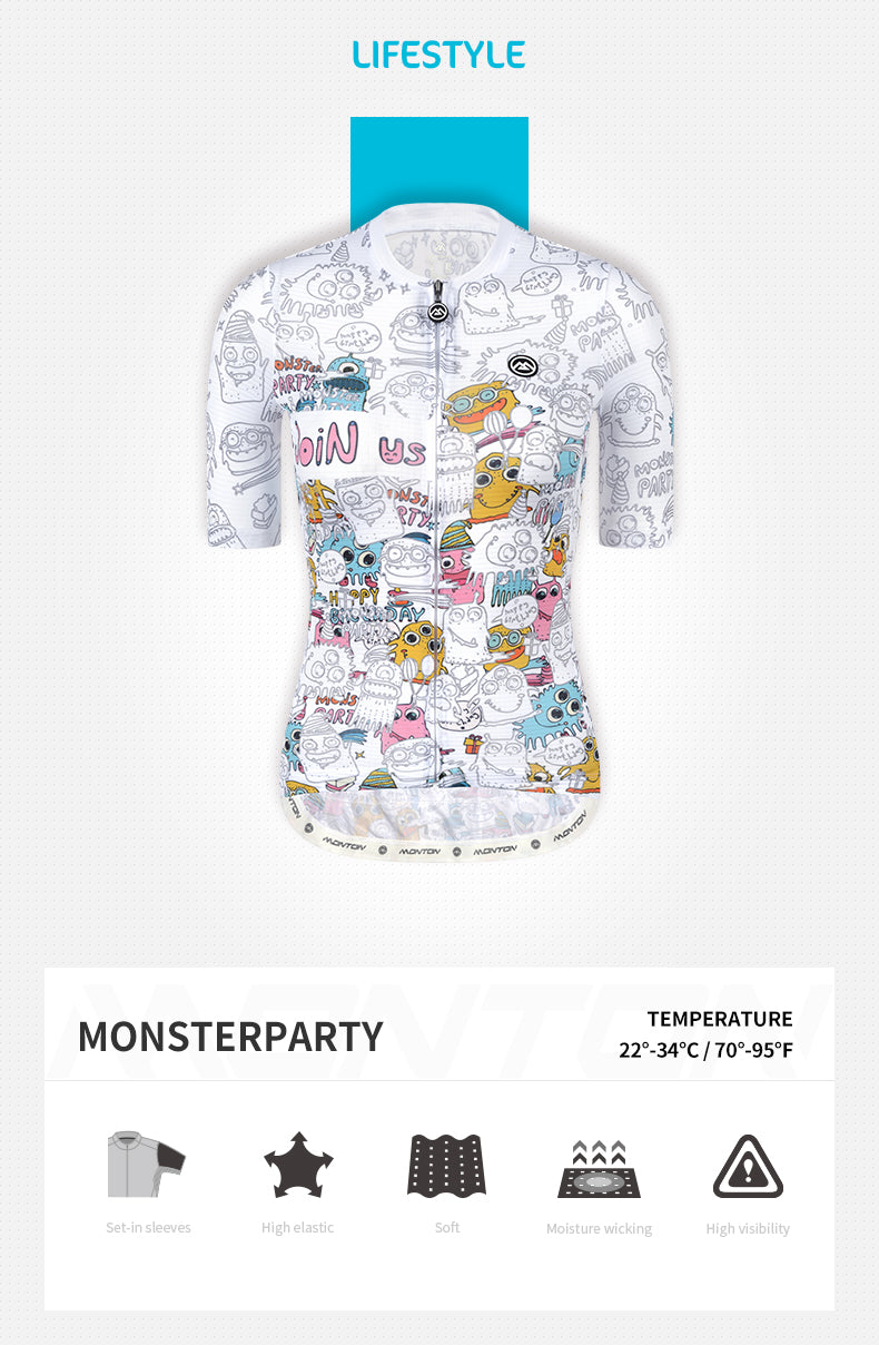 WOMENS CYCLING JERSEY LIFESTYLE MONSTERPARTY
