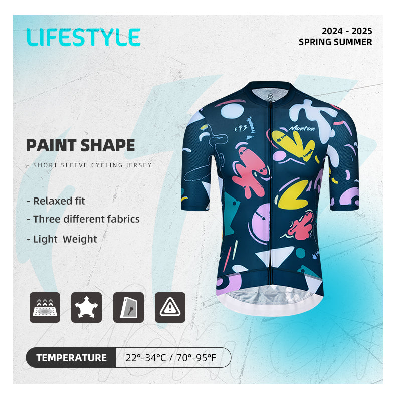 Lifestyle Mens Jersey Paint Shape Blue