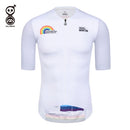 SKULL MONTON MENS SHORT SLEEVE CYCLING JERSEY RAINBOW WHITE