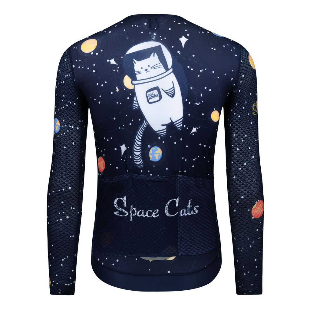 Monton Mens Cycling Jersey Long Sleeve Space Cat