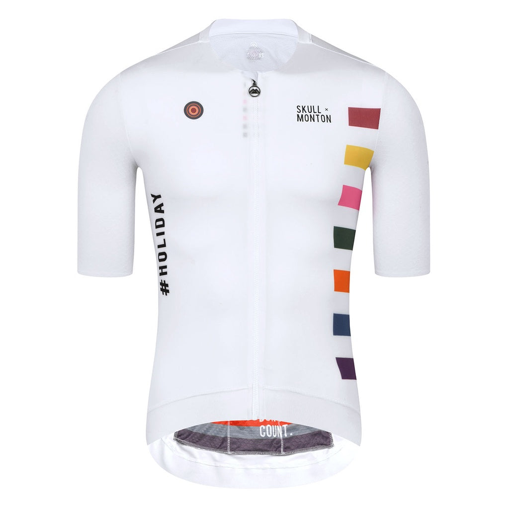 SKULL MONTON CYCLING JERSEY MENS HOLIDAY II WHITE