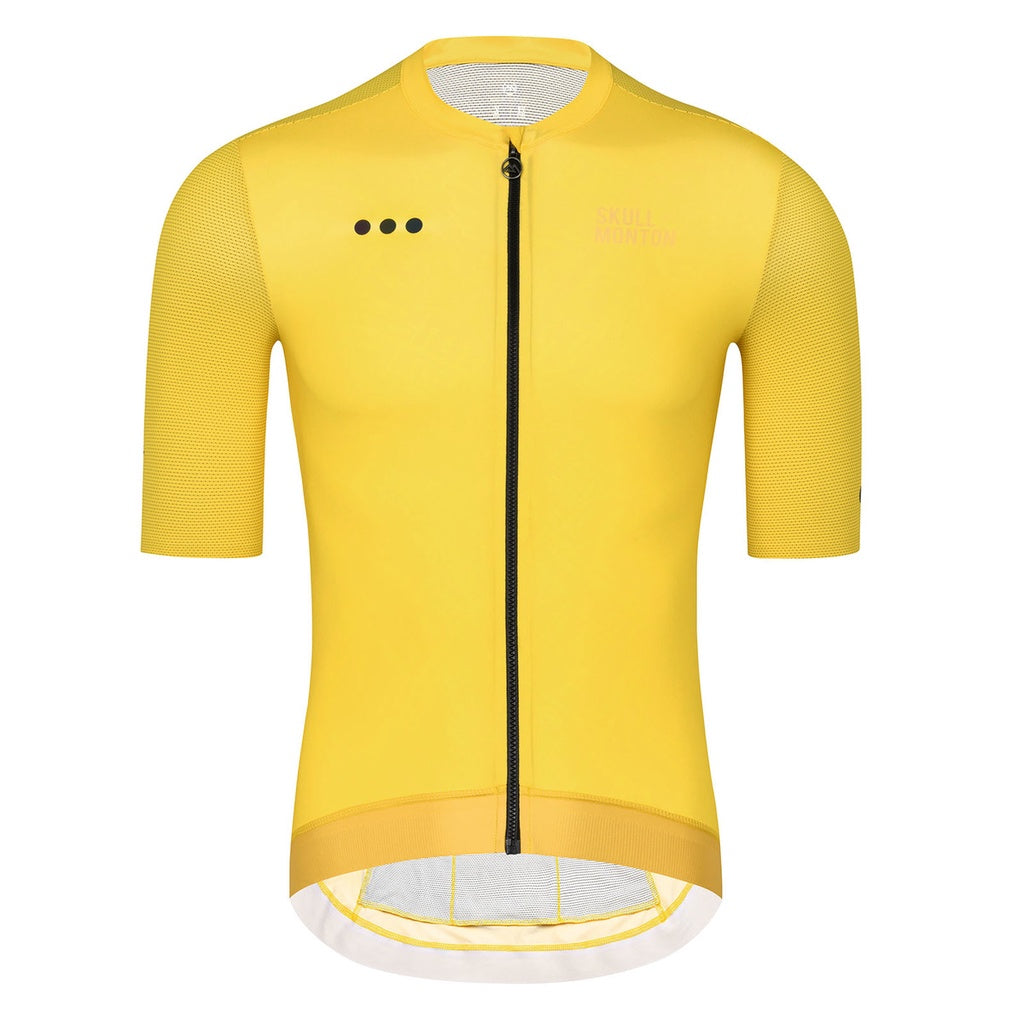 SKULL MONTON MENS CYCLING JERSEY READY YELLOW