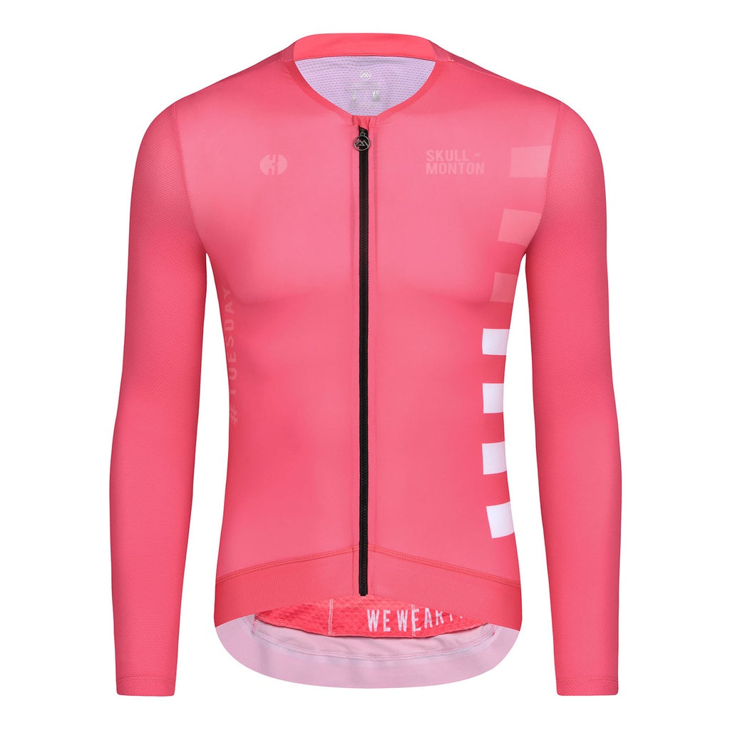 SKULL MONTON LONG SLEEVE CYCLING JERSEY MENS TUESDAY II PINK