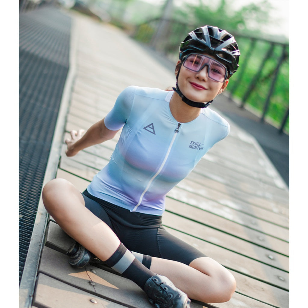 SKULL MONTON WOMENS SHORT SLEEVE CYCLING JERSEY COLORFLOW