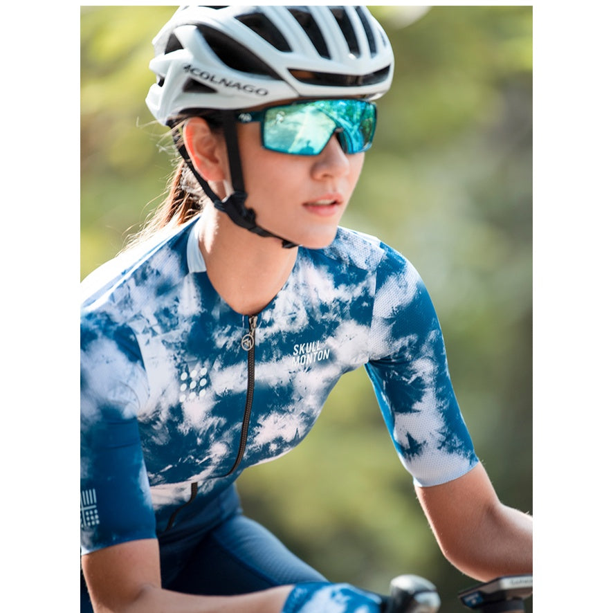 SKULL MONTON WOMENS SHORT SLEEVE CYCLING JERSEY WINTERCOLD