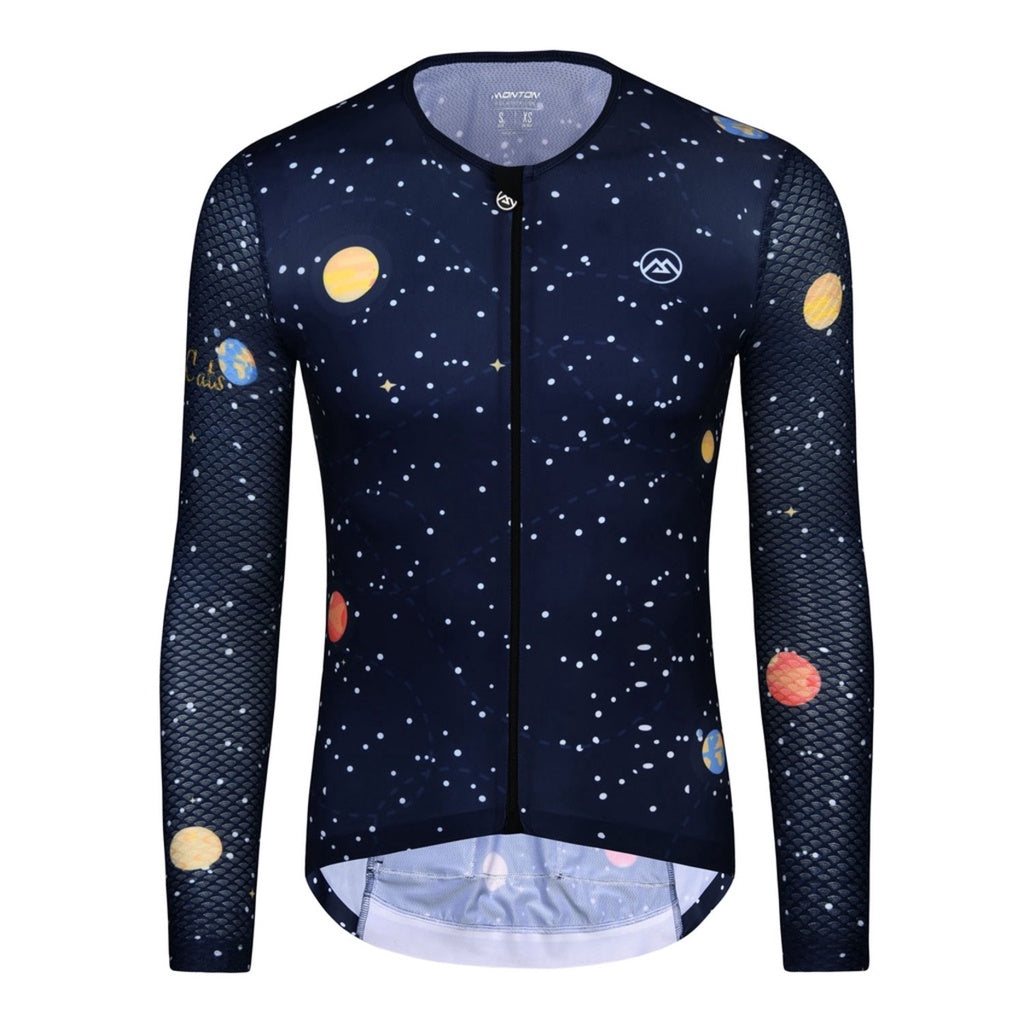 Monton Mens Cycling Jersey Long Sleeve Space Cat