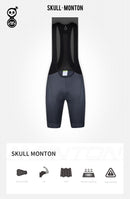 SKULL MONTON WOMENS CYCLING BIB SHORTS GRAY