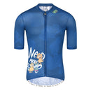 MENS SHORT SLEEVE CYCLING JERSEY LIFESTYLE DINOSAUR BLUE