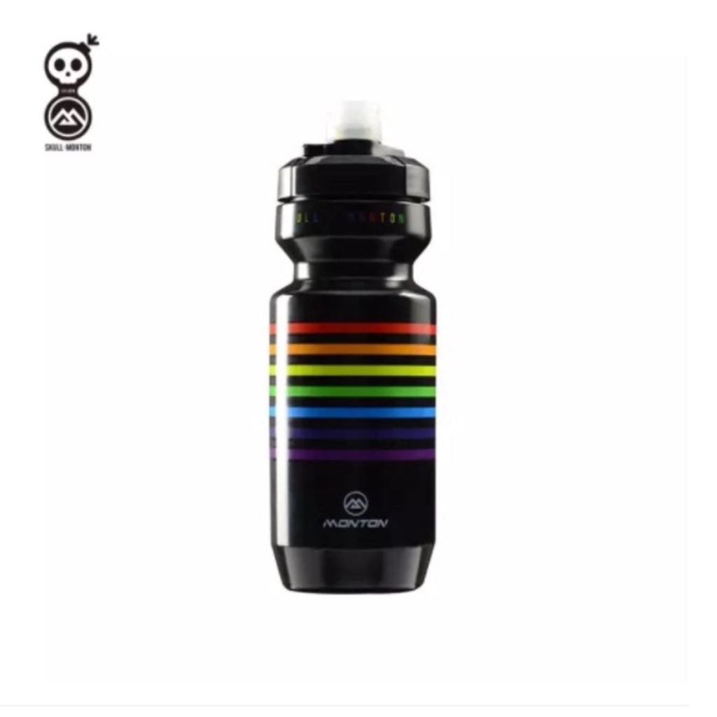 Skull Monton Cycling Water Bottle Rainbow