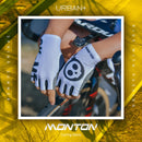 SKULL MONTON CYCLING GLOVES HALF FINGER SKMT WHITE