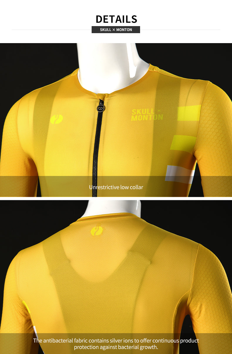 SKULL MONTON CYCLING JERSEY MENS MONDAY II YELLOW