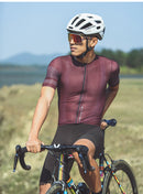 MONTON PRO MENS SHORT SLEEVE CYCLING JERSEY STARSHINE MAROON