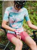 MONTON WOMENS SHORT SLEEVE CYCLING JERSEY LIFESTYLE FLAMINGO