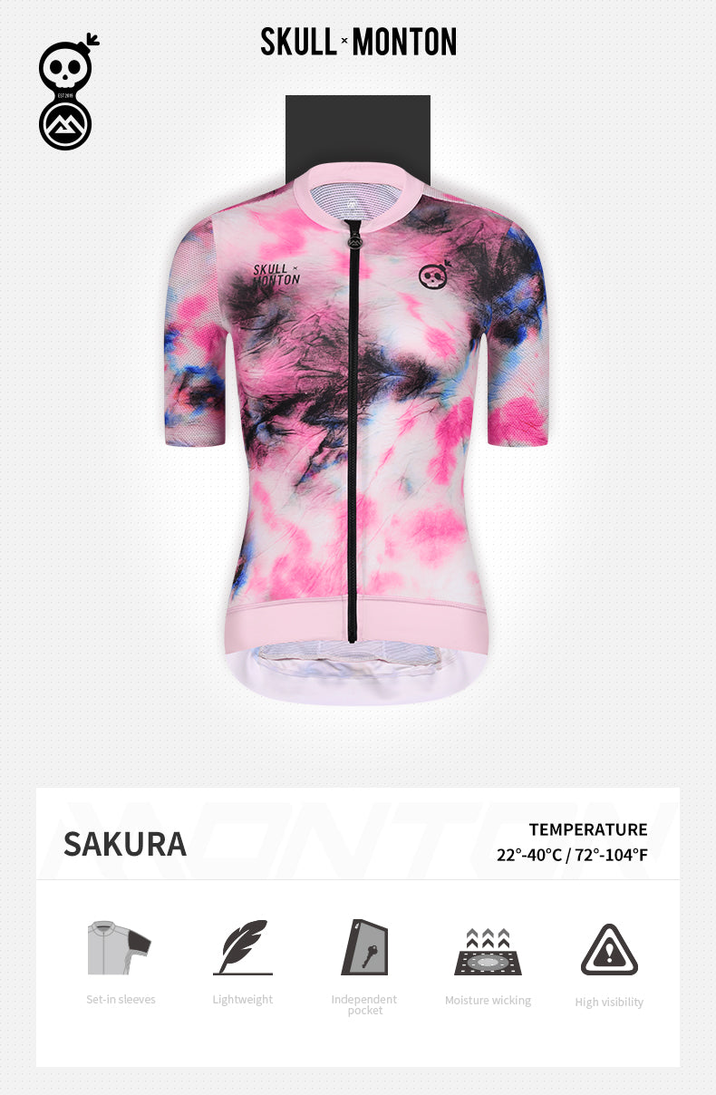 SKULL MONTON WOMENS CYCLING JERSEY SAKURA