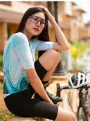 SKULL MONTON WOMENS SHORT SLEEVE CYCLING JERSEY WATERFLOW